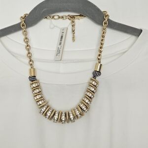 Ann Taylor Gold and Silver Geometric Necklace